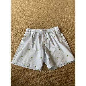 Boys Bermies Seersucker with Palm Tree Print size 14